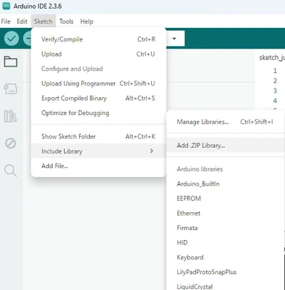 zipで落としたライブラリをIDEにインクルード