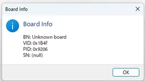 BN(Board Name?)がUnknownとなっている